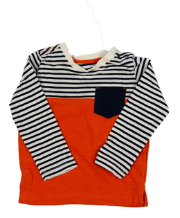 Oranžové triko s pruhy Mothercare