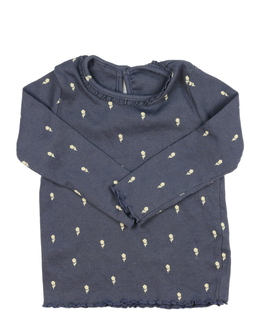 Modré triko s květinami George