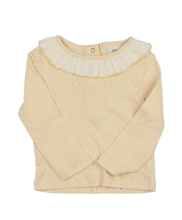 Hnědé madeirové triko s límečkem River Island 