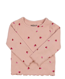 Růžové triko s třešněmi Next