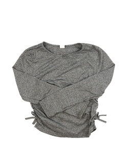 Šedý melírovaný crop top 