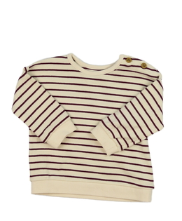 Krémové triko s červenými pruhy George