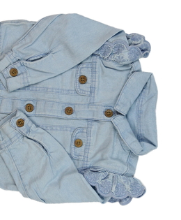 Modrá riflová košile s volánky George