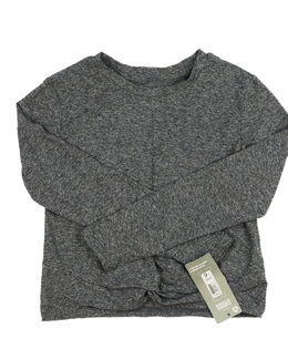 Nový šedý melírovaný crop top 