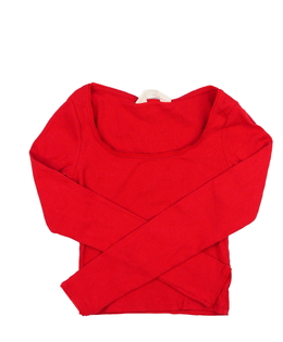 Červený crop top H&M