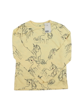 Nové žluté triko s jednorožci H&M