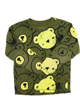 Tmavě zelené triko s medvědem George