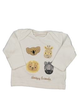 Bílé triko se zvířátky Nutmeg