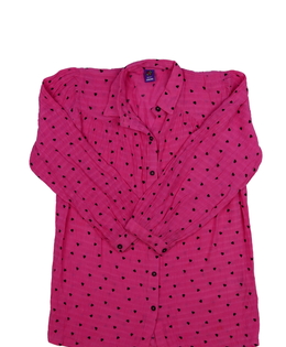 Růžová vzdušná košile se srdíčky