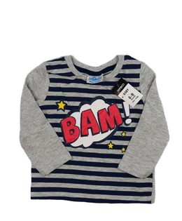 Nové šedé triko s nápisem 