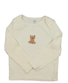 Krémové triko s medvědem F&F