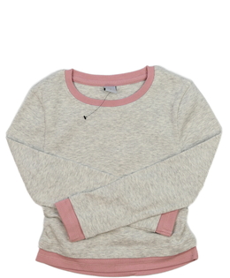 Šedo-růžový crop top Tu 