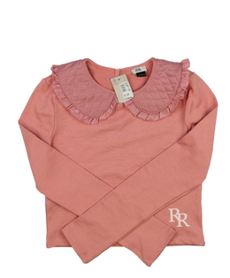 Nový růžový crop top s límečkem River Island 