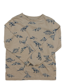 Hnědé triko s dinosaury F&F