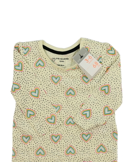 Nové žluté triko se srdci Primark 