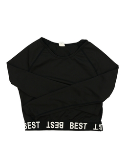 Černý elastický crop top 