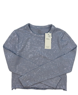 Nový modrý lesklý crop top M&S