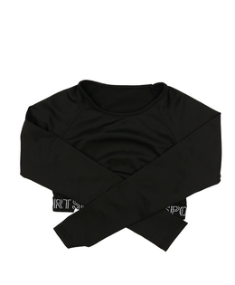 Černý sportovní crop top 