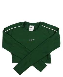 Tmavě zelený crop top Nike 