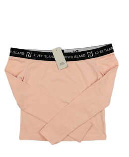 Nový růžový crop top River Island 