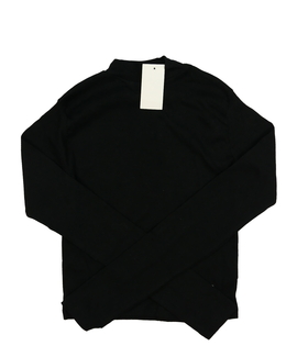 Nový černý žebrovaný crop top 