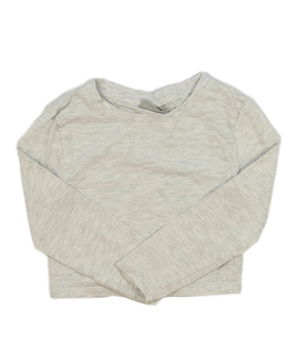Šedý melírovaný crop top 