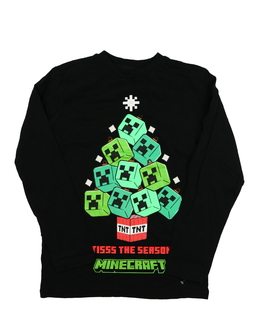 Černé triko s potiskem Minecraft Next