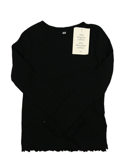 Nové černé  žebrované triko H&M