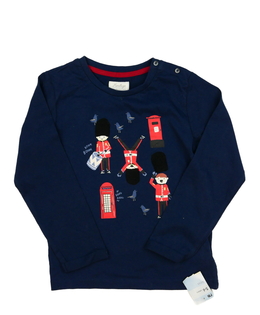 Nové tmavě modré triko s obrázky Mothercare 