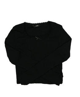 Černý žebrovaný crop top George