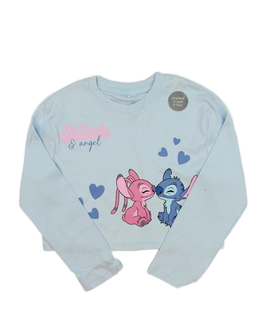 Modrý crop top Stitch George