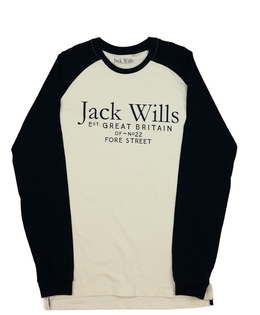 Bílé triko s modrými rukávy Jack Wills 