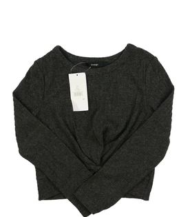 Nový šedý teplejší crop top George 