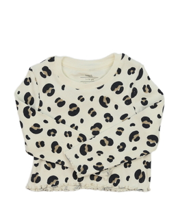 Krémové vzorované crop triko M&S
