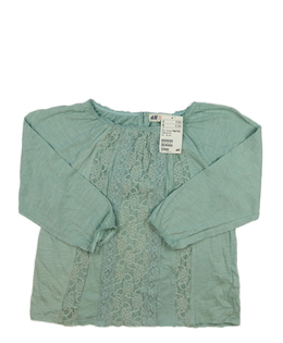 Nové modré zdobné triko H&M