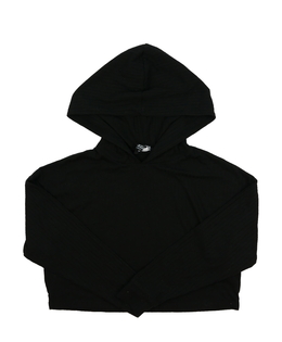Černý crop top s kapucí New Look 