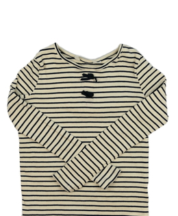 Krémové triko s modrými pruhy H&M