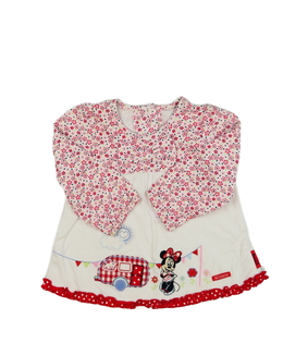 Bílo-červené triko Minnie Disney George