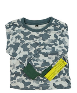 Nové bílé triko s modrými detaily DKNY 
