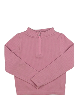Růžový žebrovaný crop top Primark 