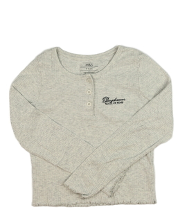 Šedý melírovaný crop top M&S