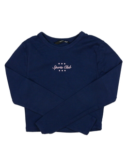 Tmavě modrý crop top George