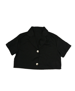 Černá crop košile 