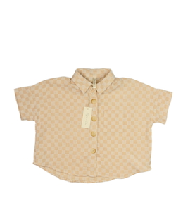 Nový košilový kostkovaný crop top 