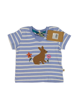 Nové pruhované triko se zajíčkem 