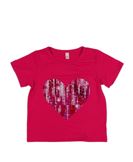 Růžové triko se srdcem 