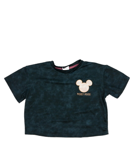 Tmavý batikovaný crop top Minnie Disney George