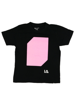 Černé triko s růžovým potiskem 