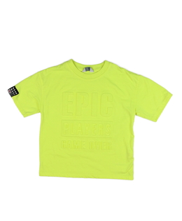 Žluté triko s vystouplým nápisem Primark