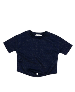 Tmavě modré lesklé kratší triko George